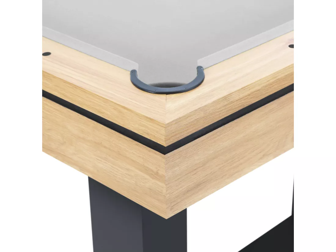 Table multi-jeux 3 en 1 billard et ping-pong en bois DENVER