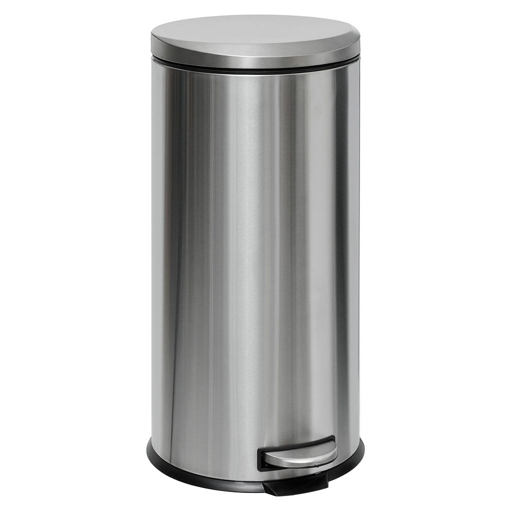 Poubelle ronde inox 30L