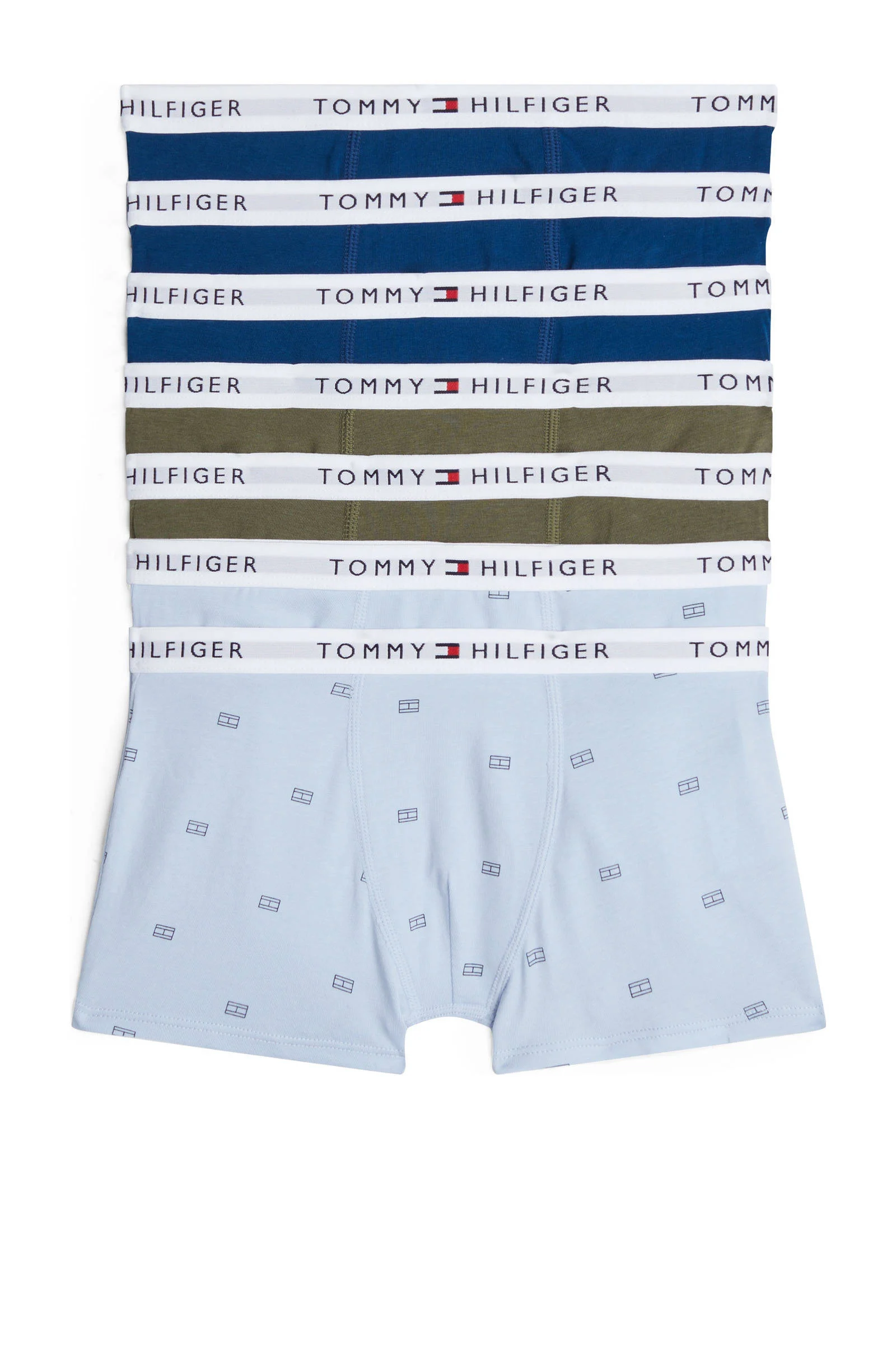 Tommy Hilfiger boxershort - set van 7 blauw/olijfgroen
