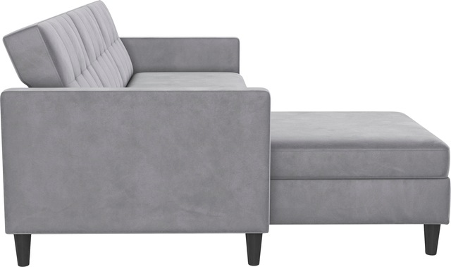 Dorel Home Ecksofa »Hartford II« mit Bettfunktion und Stauraum, Recamiere beidseitig montierbar
