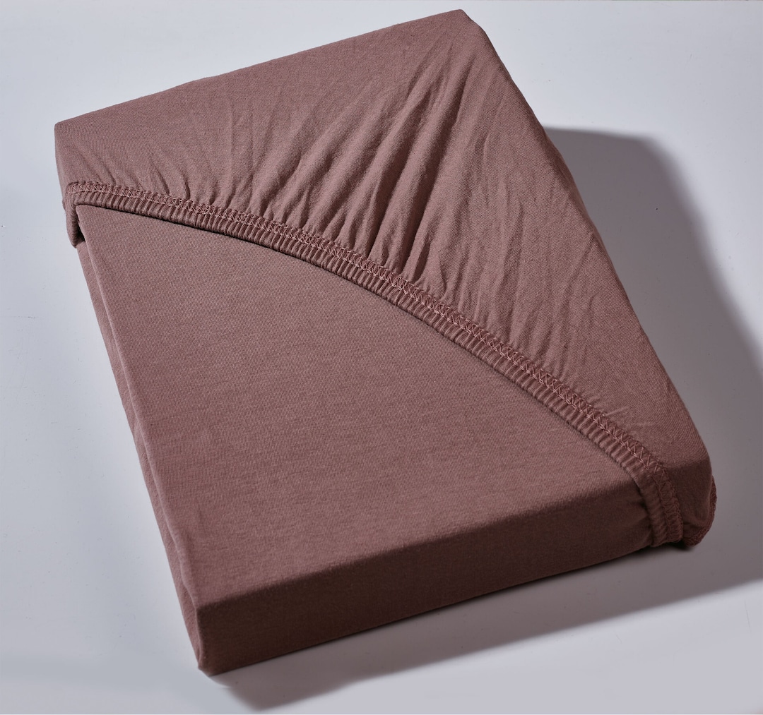 Vario Jersey-Spannbetttuch 90-100 x 200 cm nougat