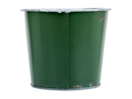 Panier en métal vert 19,5x11,5x9 B16,5x8,5