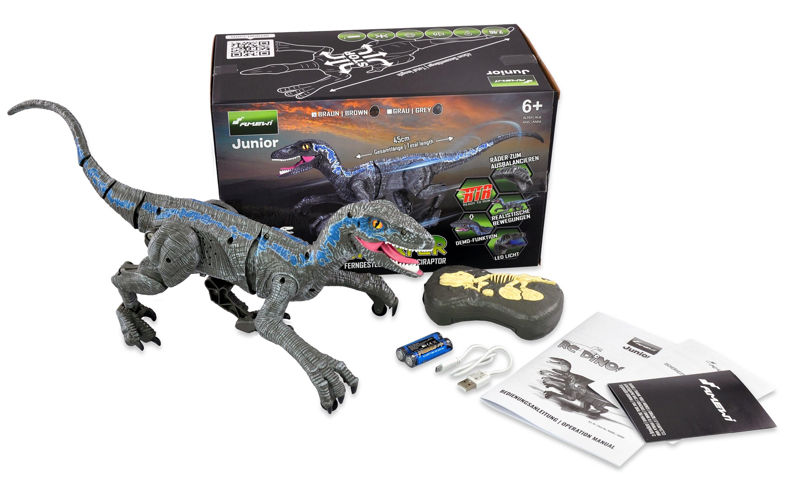 RC Dinosaurier Velociraptor, Grau RTRFerngesteuerter Velociraptor Dino