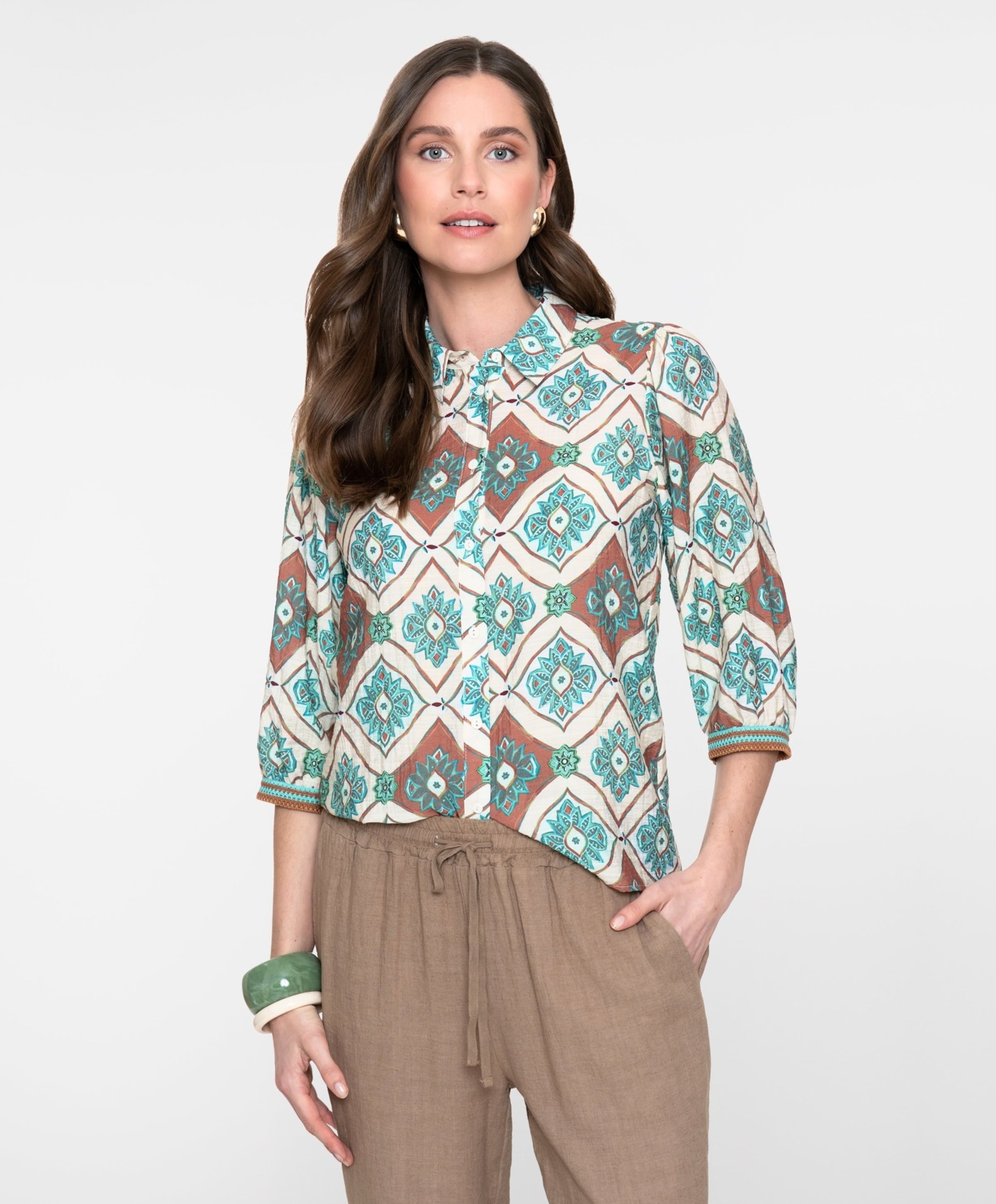 Geisha Dames blouse blauw