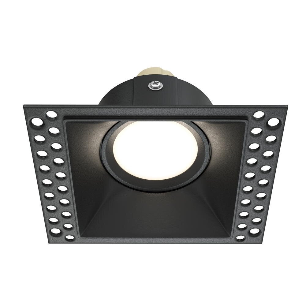 Dot inbouwplafondlamp in zwart, GU10, vierkant
