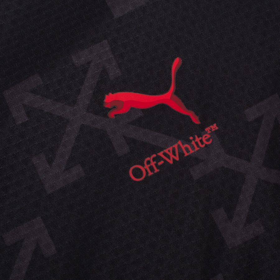 Milan AC X Off-White Maillot d'Entraînement Avant-Match Fermeture Éclair 1/4 - Noir/For All Time Red ÉDITION LIMITÉE