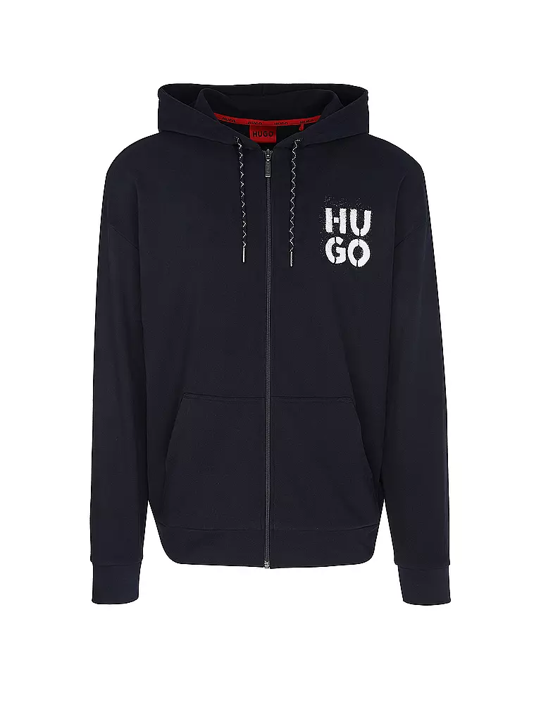 HUGO Loungewear Sweatjacke  blau