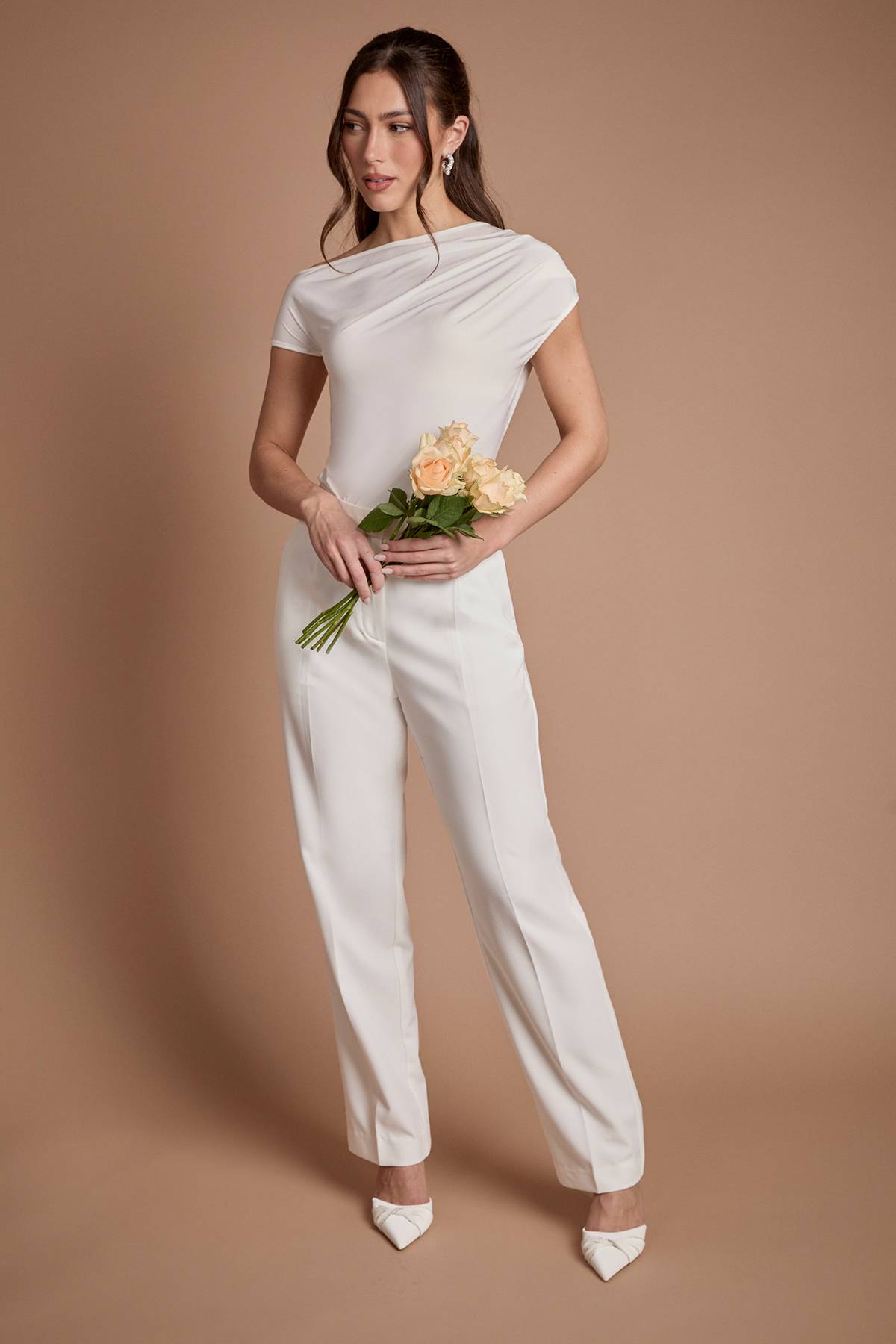 Coast Pantalon De Mariée Formel À Jambe Droite Avec Plis Devant