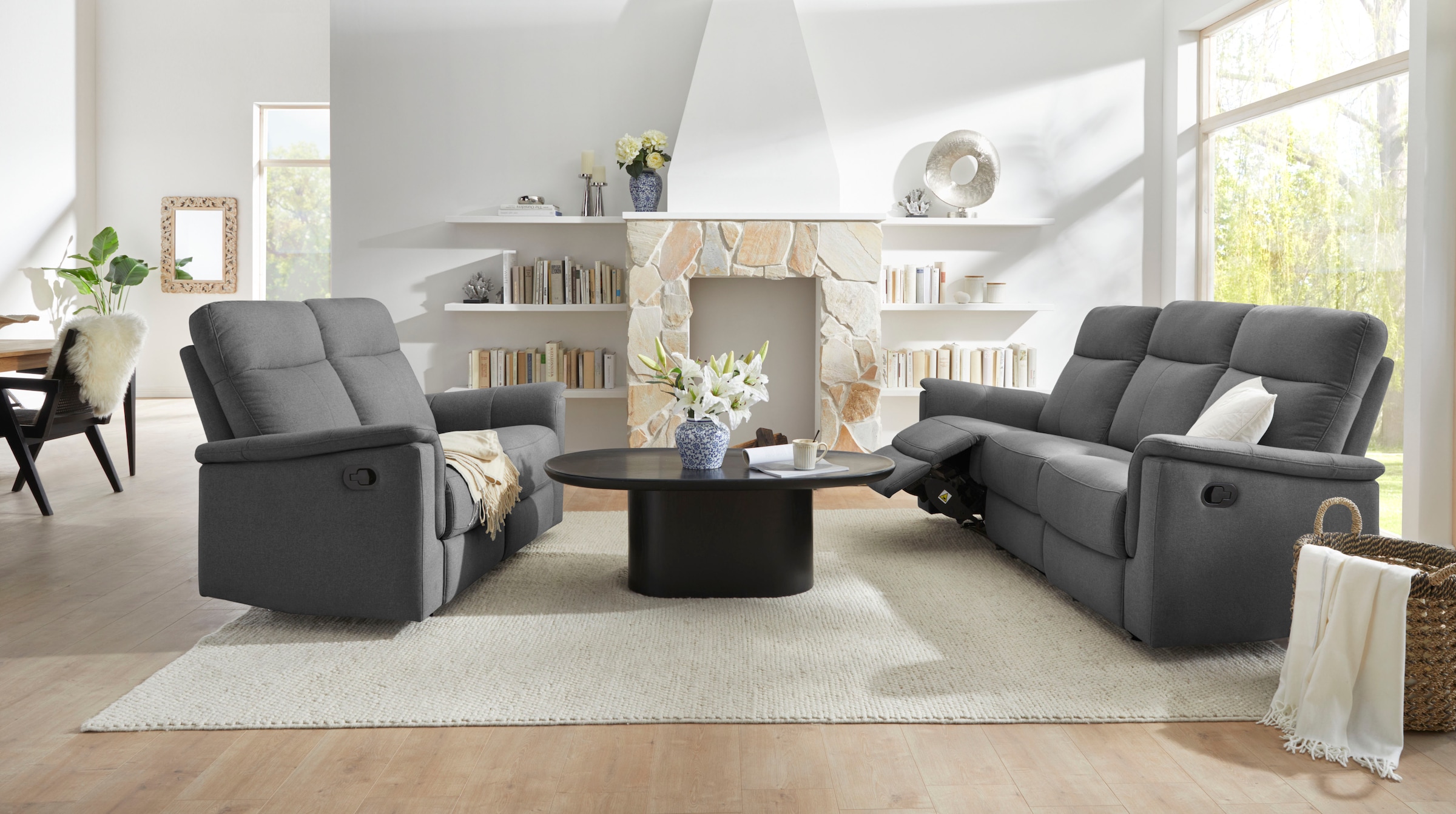 Home affaire 3-Sitzer »Southbrook« mit manueller und elektrischer Relaxfunktion