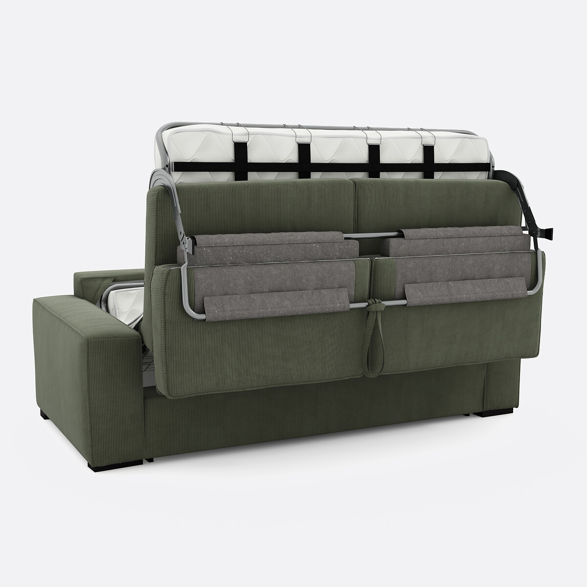 LA REDOUTE INTERIEURS<br>Sofá-cama em veludo cotelê fino, espuma, Cecilia