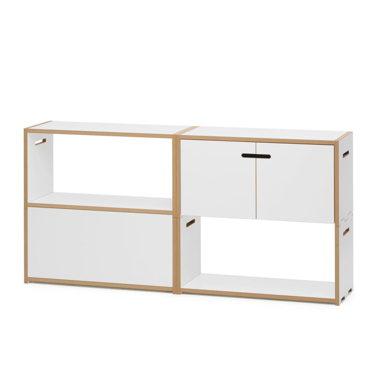 Tojo Hochstapler kast met deurtjes 76x38,3 wit