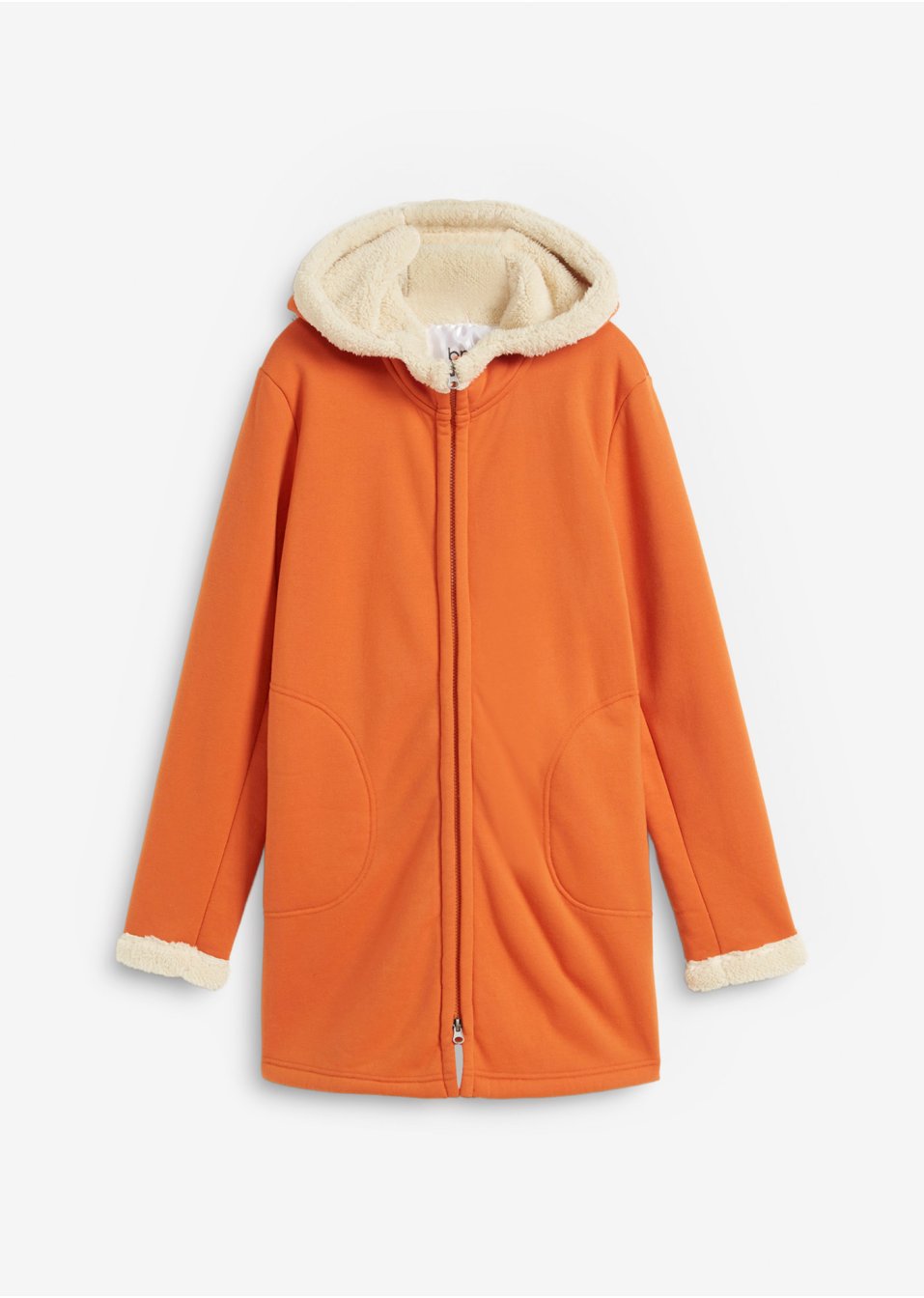 Veste sweat avec maille peluche