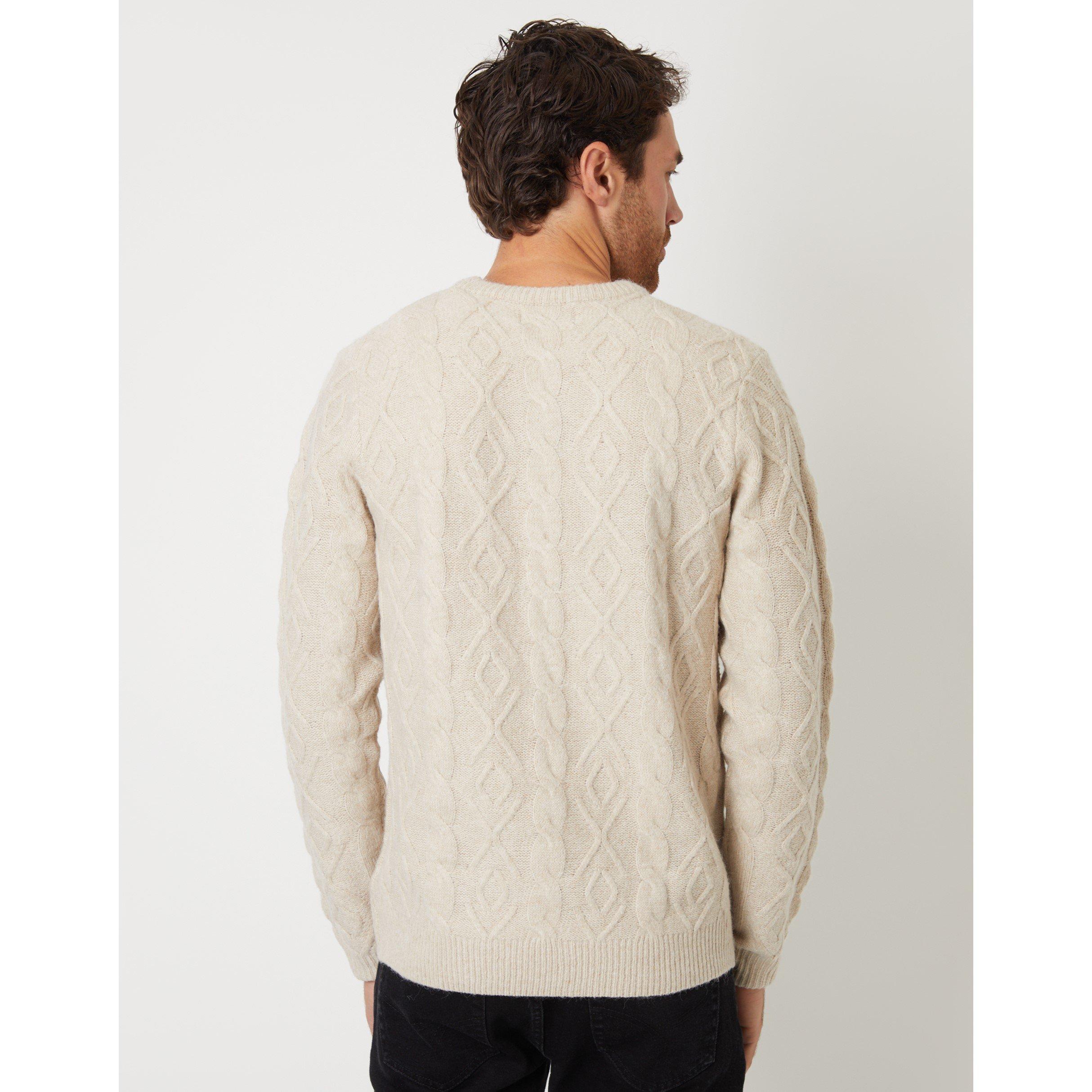 Threadbare Cable Knit Jumper Mens