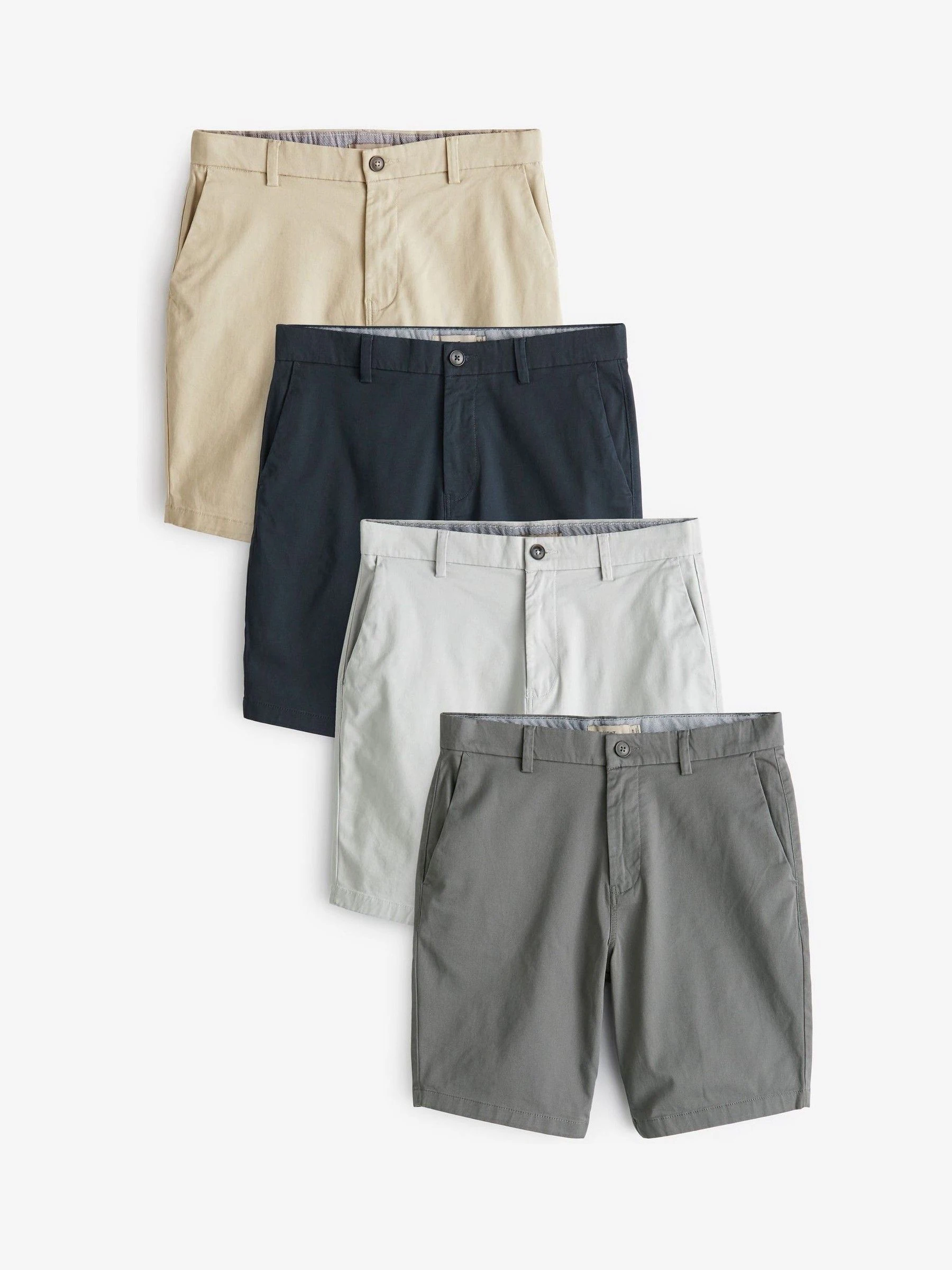 Multi - Straight fit - Set van 4 chinoshorts met stretch