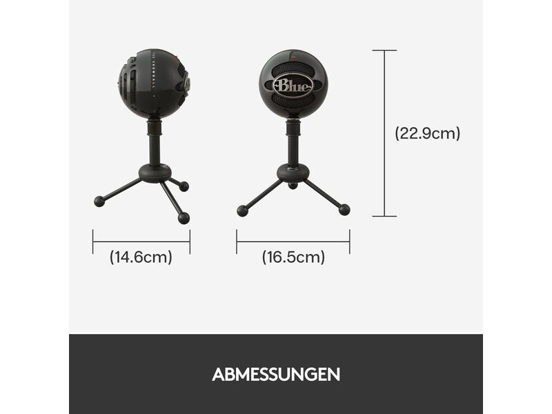 Blue Kondensatormikrofon Snowball Schwarz Desktop-USB-Mikrofon