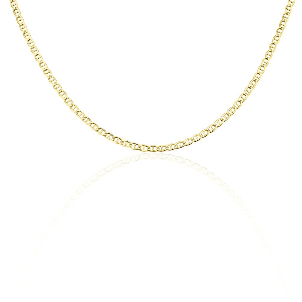 Collier Capucin Maille Marine Or Jaune