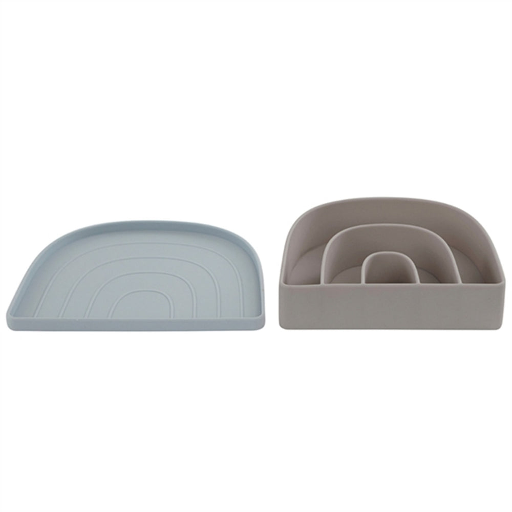Rainbow Tallerken Og Skål Dusty Blue/Clay - OYOY