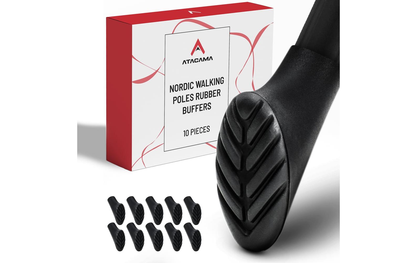 Nordic Walking Gummipuffer Wanderstockaufsatz 10er-SetWalkingstock-Gummifüsse im 10er-Set