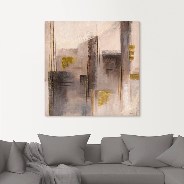 Artland Leinwandbild »Abstrakte Skyline I« Muster 1 Stk. tlg. auf Keilrahmen gespannt