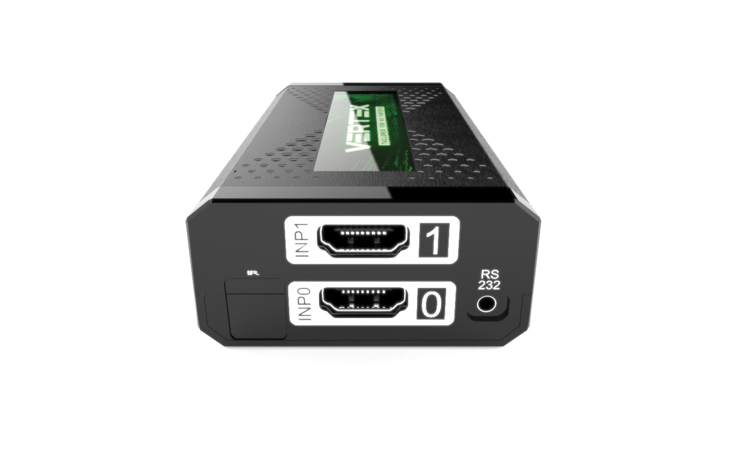 Matrix Switcher Vertex HDMI<br>Vertex - 2x2 4K 18Gbps HDMI Matrix Switcher mit Scaler, Converter und Display