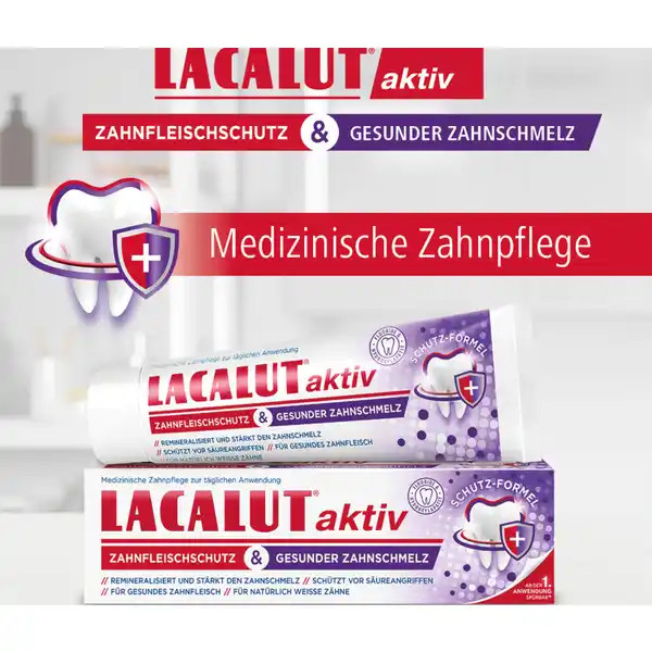 aktiv medizinische Zahncreme Zahnfleischschutz & gesunder Zahnschmelz