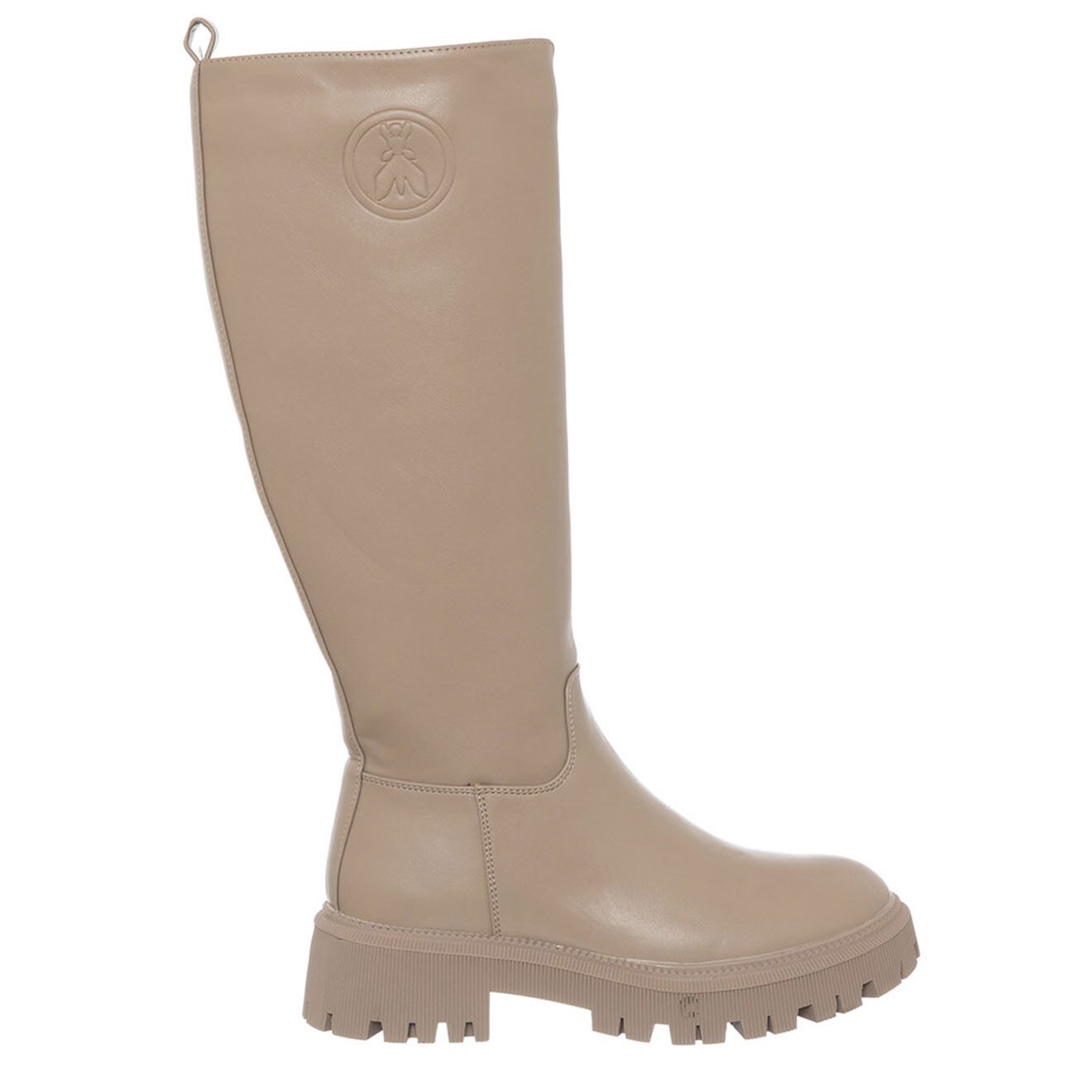 Patrizia Pepe Bottes en Cuir Alice taupe - Talon 5 cm