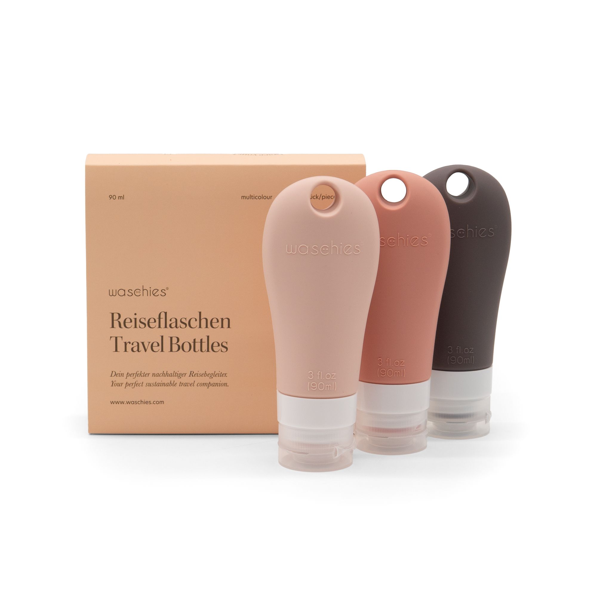 waschies Travel Bottles, Reiseflaschen zum Befallen