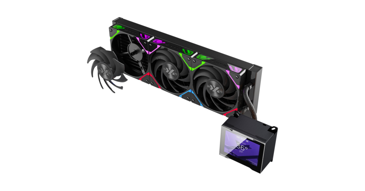 XYZ PC GearHydroview AIO 360 waterkoeling  (Zwart, ARGB, PWM)