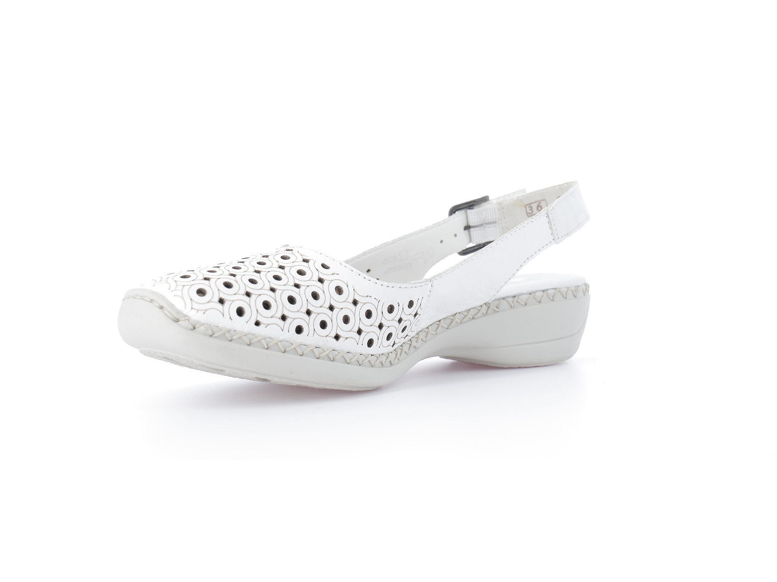 Rieker-41350 Cuir Blanc