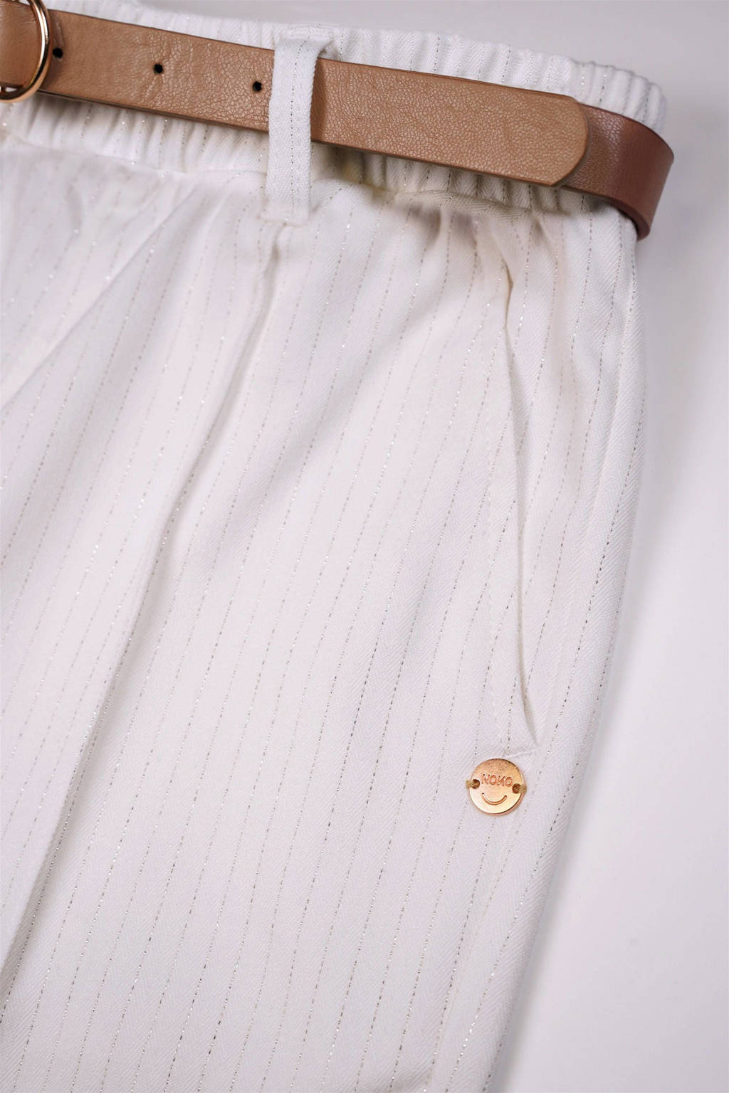 NONO wide leg broek Sayla wit