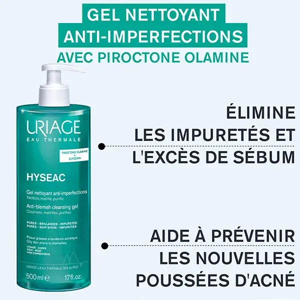Uriage Hyséac Gel de Limpeza Anti-Imperfeições 500ml