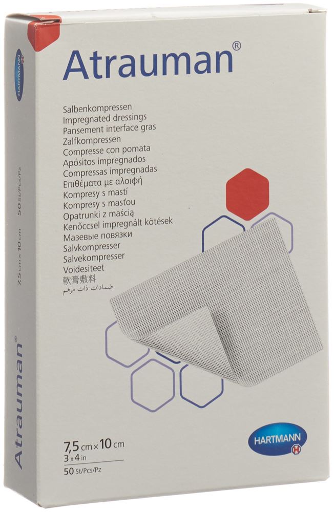 Atrauman Salbenkompressen<br>50 Stück, 7.5x10cm, steril
