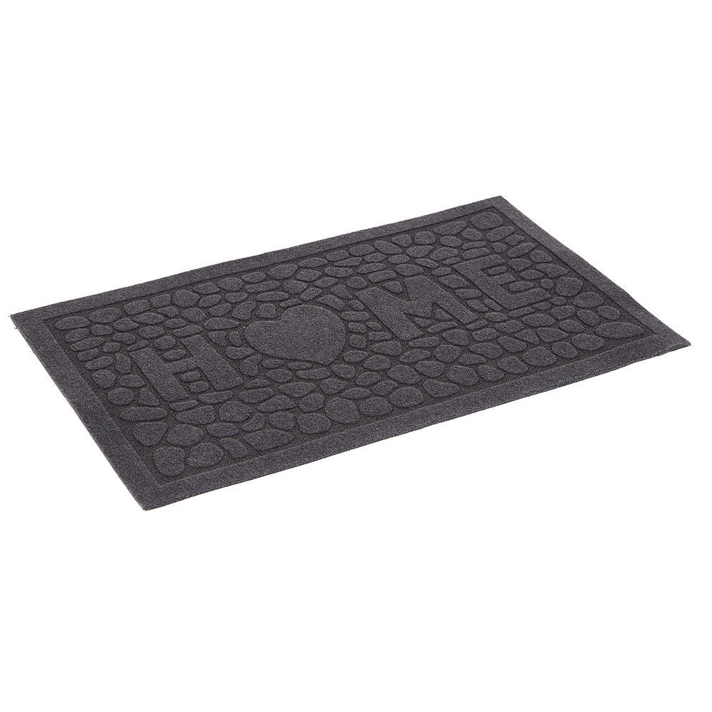 Tapis d'entrée antidérapant gris 75x45 cm