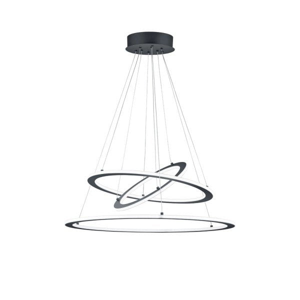 TRIO - Hanglamp Durban Antraciet Ã 80 cm  .
