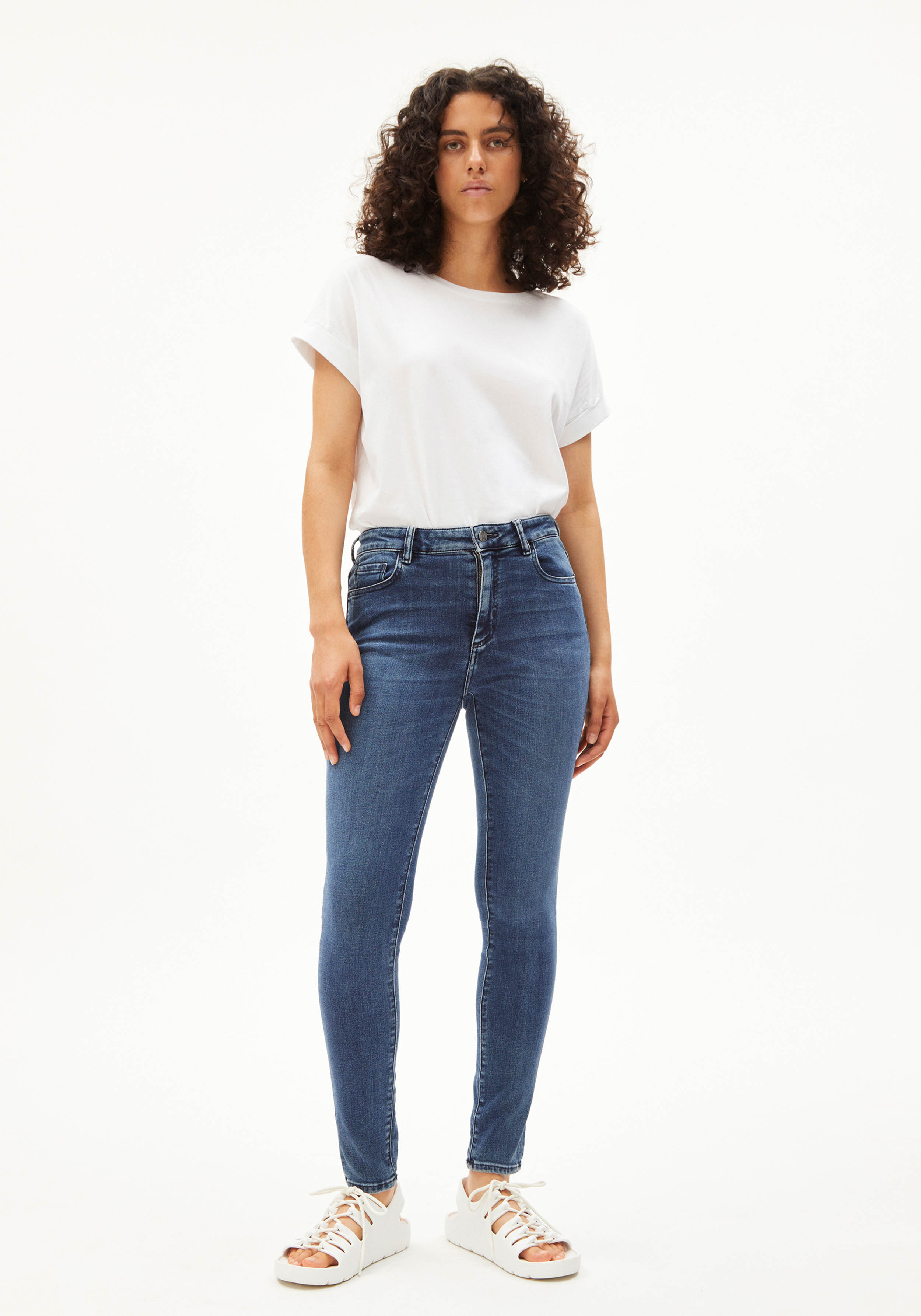 Armedangels Damen-Jeans Tillaa X Stretch Galaxy Blue