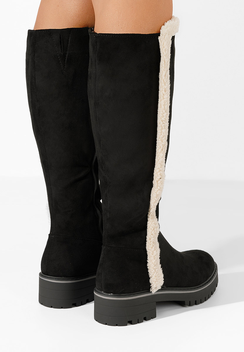 Bottes plates femme noires Tiziana