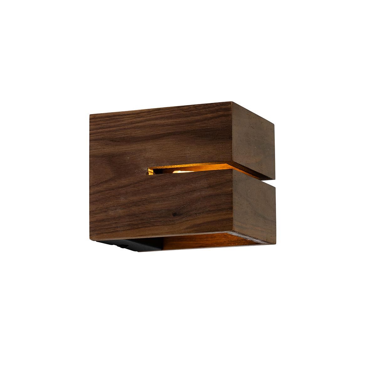 Landelijke wandlamp walnoot hout 9,7 - Transfer Groove