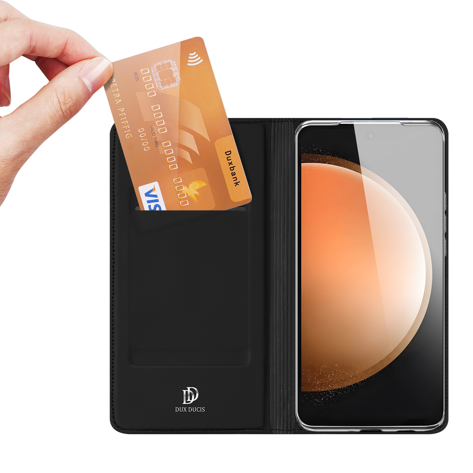 Samsung Galaxy S25 FE Flip Wallet Cover Leder Tasche - Schwarz