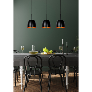 Lucide hanglamp Nolan zwart Ø24 cm