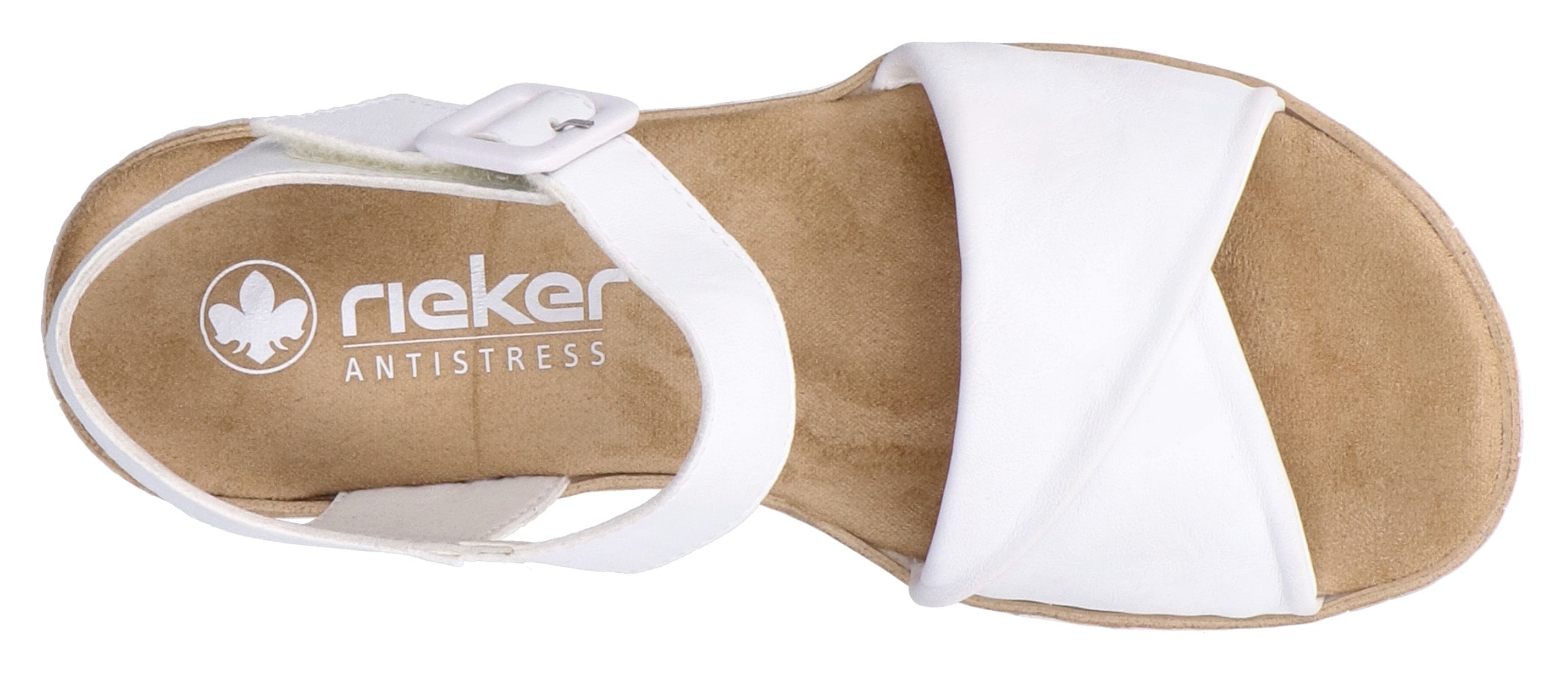 Rieker Sandalette  Keilsandale, Sommerschuh, Urlaubsschuh mit Klettriemchen