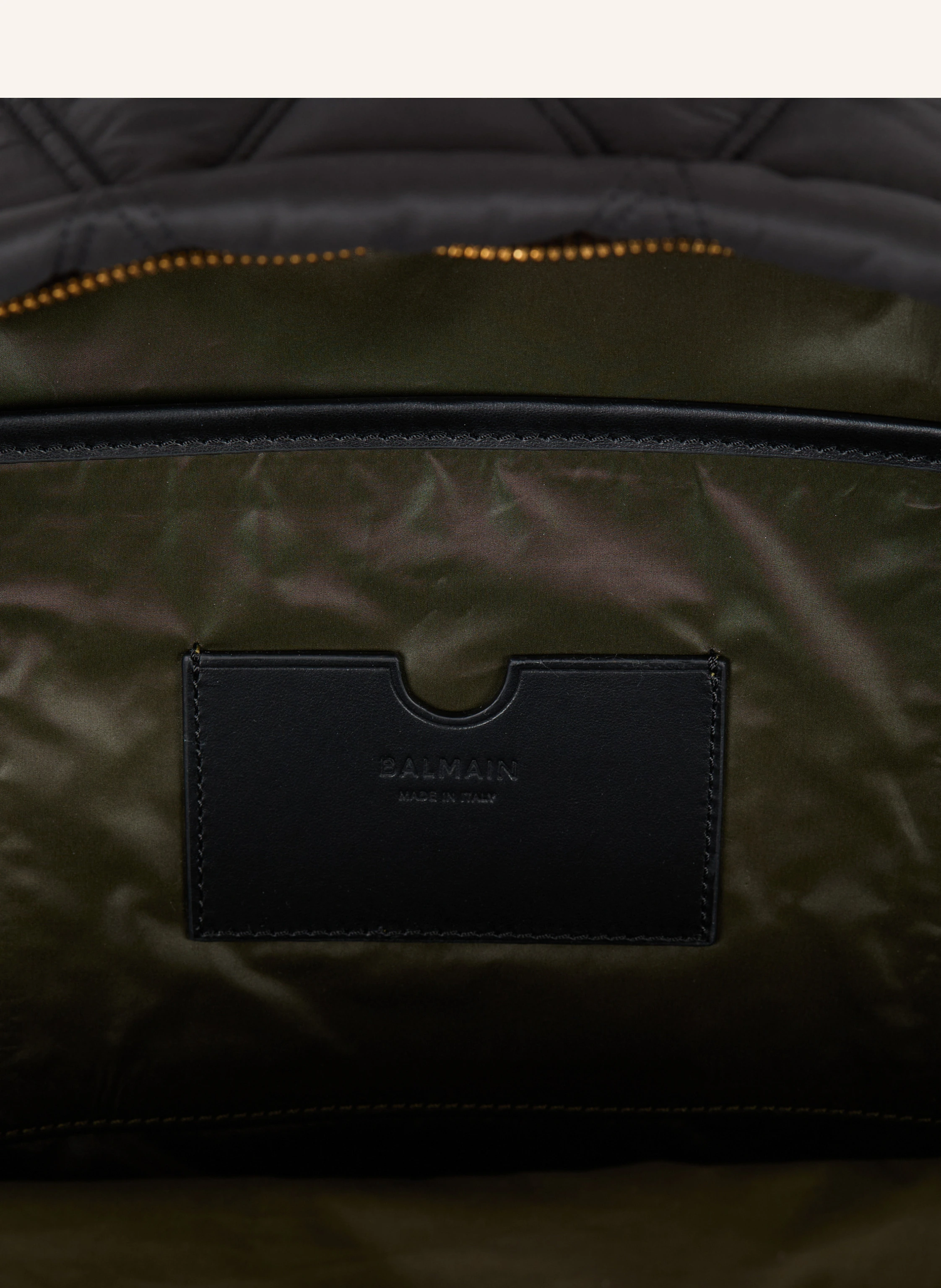 BALMAIN Rucksack aus gestepptem Nylon mit Diamond-Muster