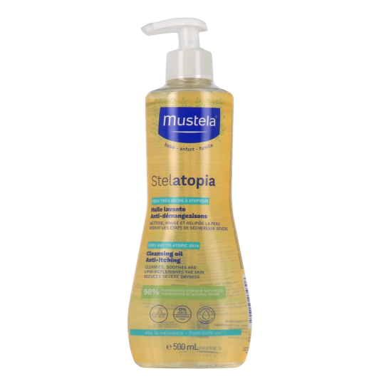 Mustela Stelatopia huile lavante - Peau atopique de bébé
