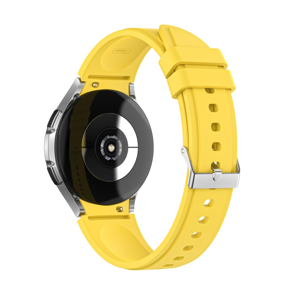 Samsung Galaxy Watch 7 (44mm) Ersatz Sport Silikon Armband Soft Touch (Gelenkumfang: 180 - 230mm) - Gelb