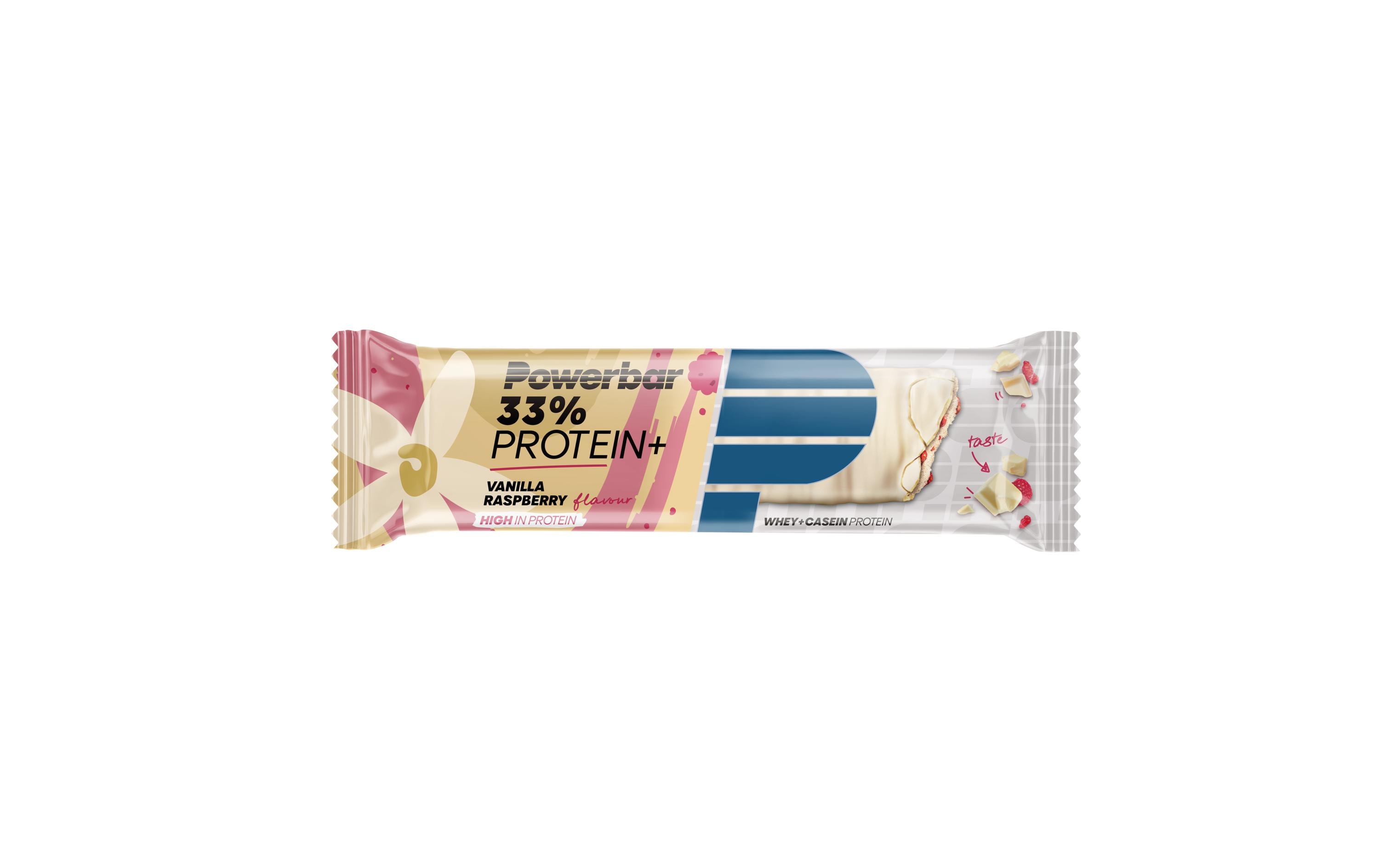 Riegel 33% Protein Plus Vanille-HimbeereProteinriegel, Box mit 10 Stück à 90 g