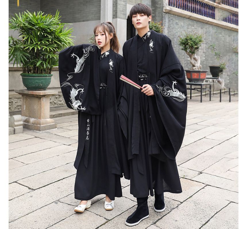 Girls Supply - Bijpassende traditionele Chinese geborduurde jas / top / rok / set