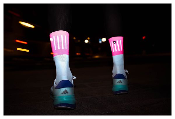 Chaussettes running Incylence High-Viz V3 Rose fluo