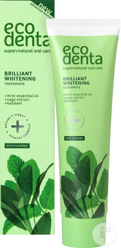 Ecodenta Brilliant Whitening Dentifrice Blanchissant À L'Huile Essentielle De Menthe Tube 100ml