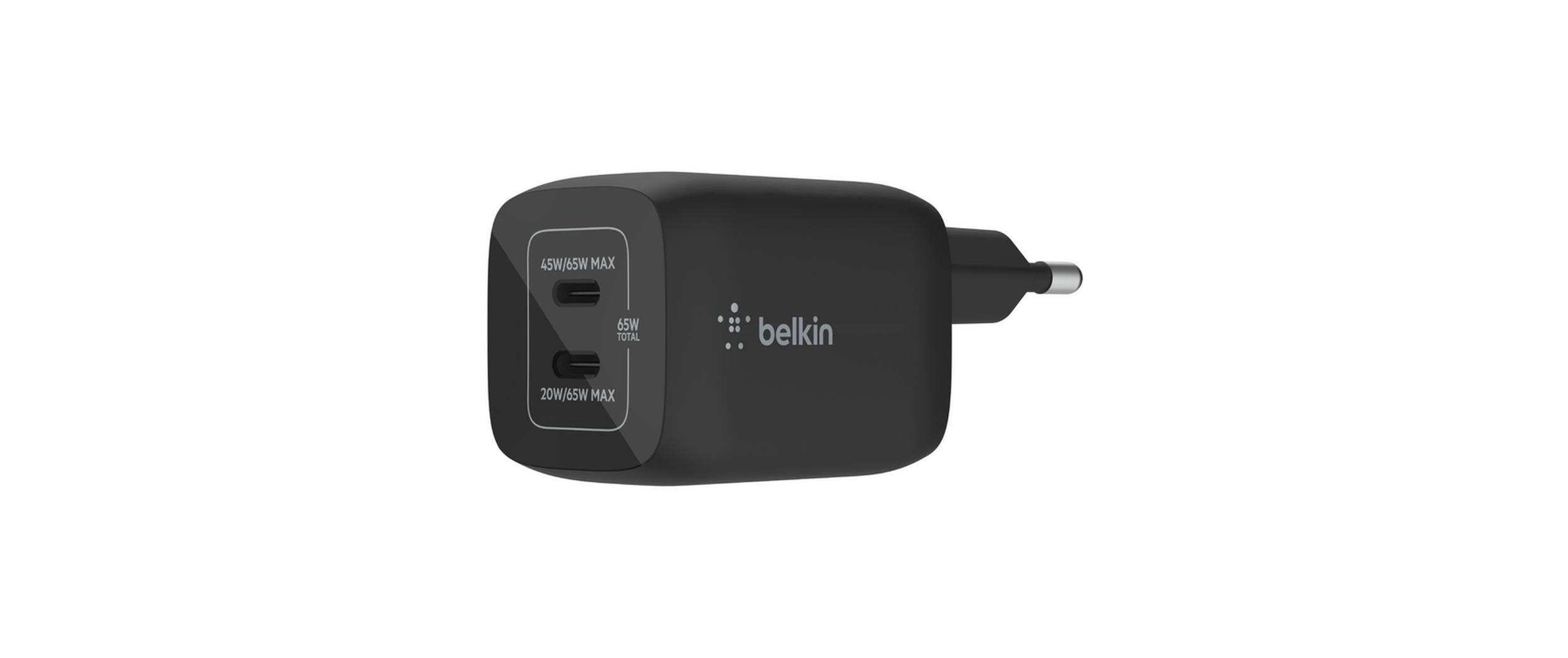 USB-Wandladegerät BoostCharge ProUSB-C-GaN-Ladegerät mit zwei Anschlüssen PPS (65 W)