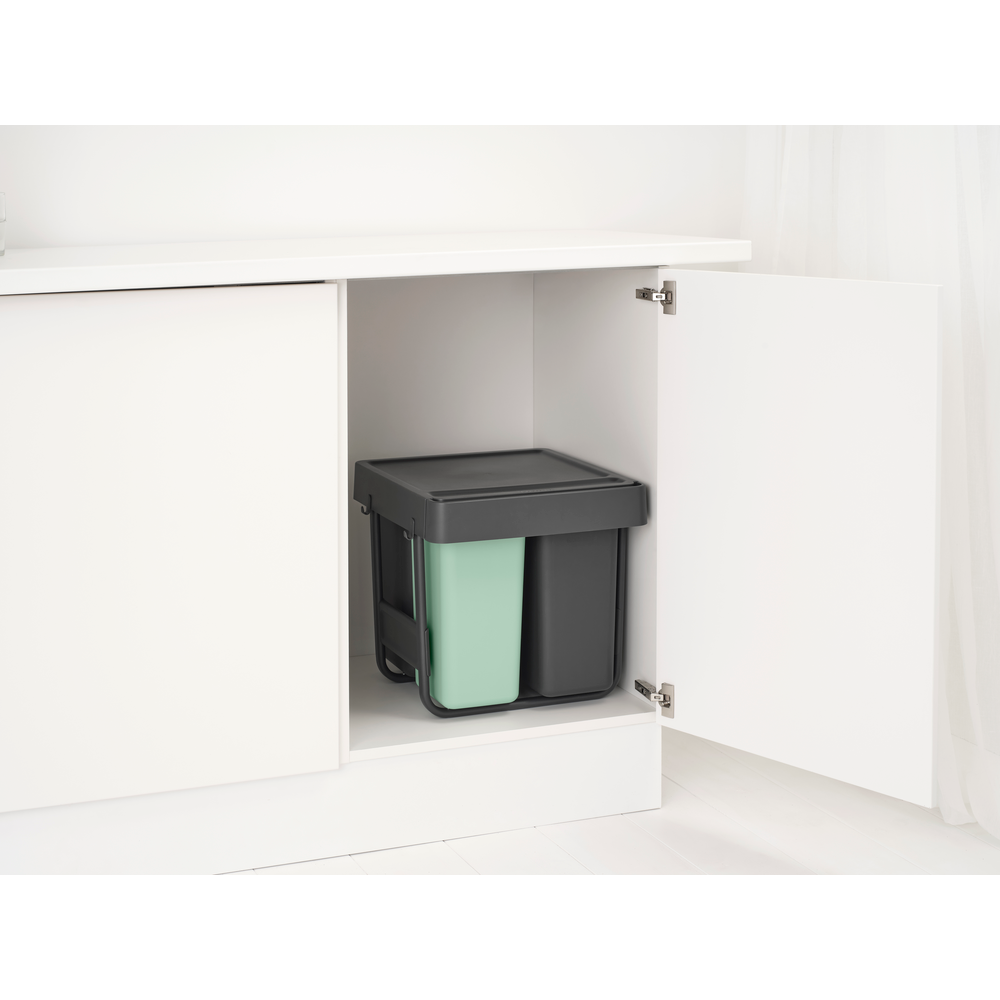 Brabantia Sort & Go Inbouw Prullenbak - 10 + 10 + 20 l
