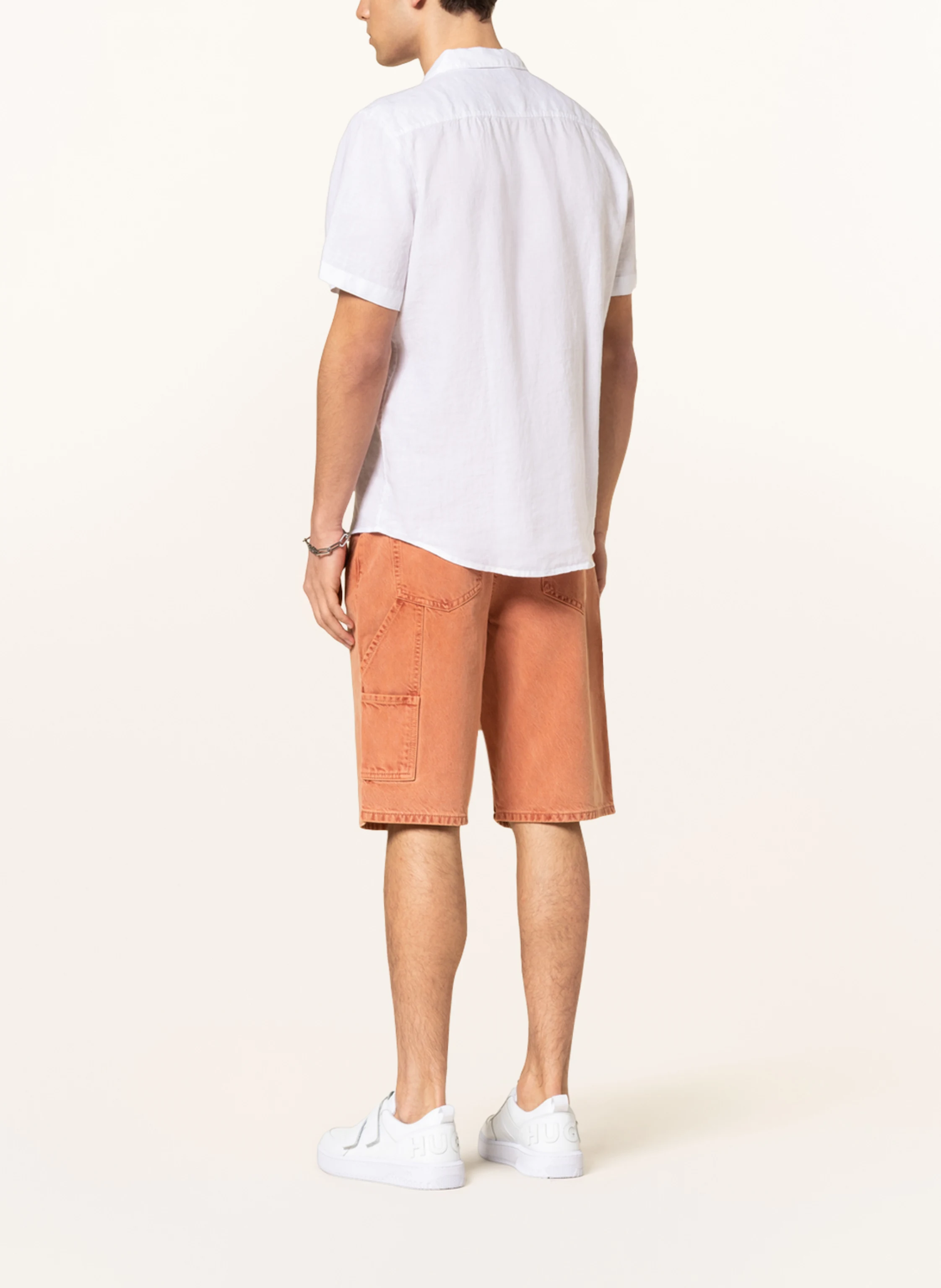 HUGO Resorthemd ELLINO Straight Fit aus Leinen